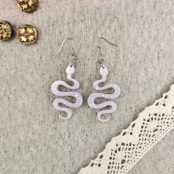 Serpent Resin Earrings