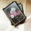 Peony Skulls hardcover lace notebook – 120 dotted pages