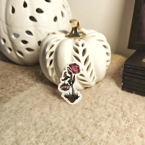 Peony Skull – glossy sticker