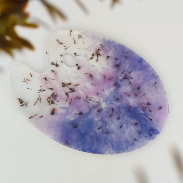 Purple mist with mini FLOWER PETALS Resin Decorative Art Palette