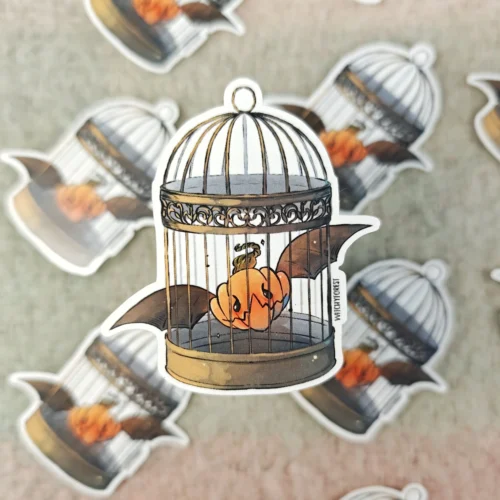 processed_7b88ec4c395645979b1d2731db72381c.webp Caged Halloween glossy sticker
