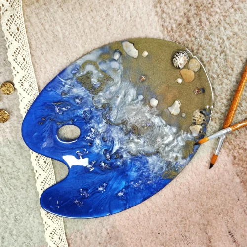 processed_99ce58022afb476e96ce5e7317c1fcd7.webp Beautiful Beach themed Resin Artist Painting Palette