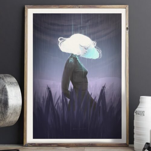 thinking1.jpg Thinking Art Print