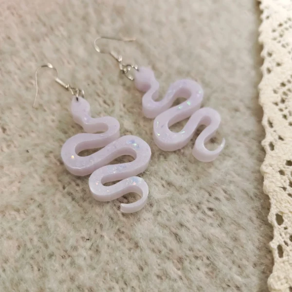 Serpent Resin Earrings