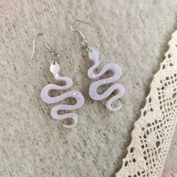 Serpent Resin Earrings
