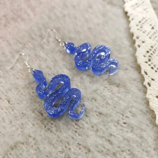 Serpent Resin Earrings