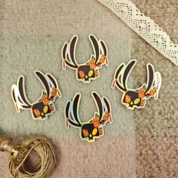 Sorcery Skull Holographic Sticker