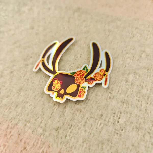 Sorcery Skull Holographic Sticker