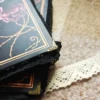 Peony Skulls hardcover lace notebook – 120 dotted pages
