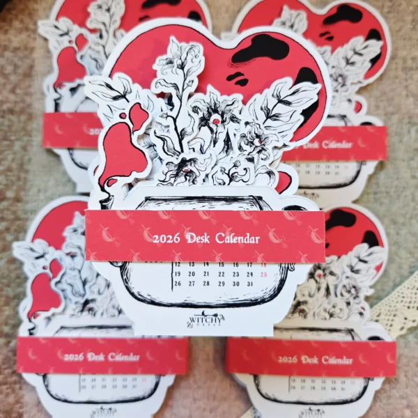 Sale!! 2026 Peony Skull Desk Calendar