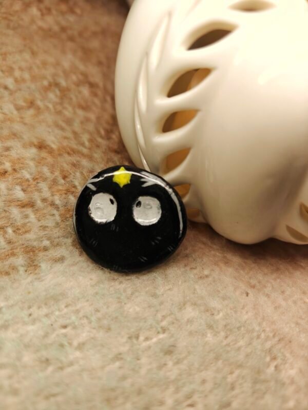 Ghibli Dust Bunny (sprite) – handmade pin