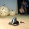 witch’s hat with a cat – Handmade Clay Keychain