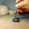 witch’s hat with a cat – Handmade Clay Keychain