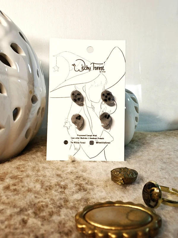 100001672928129.webp Ghosties STUD EARRINGS | Ghosts | Made from homemade clay