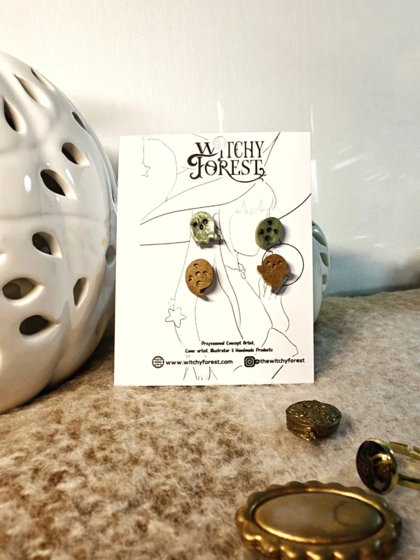 1000016730.webp Ghosties STUD EARRINGS | Ghosts | Made from homemade clay
