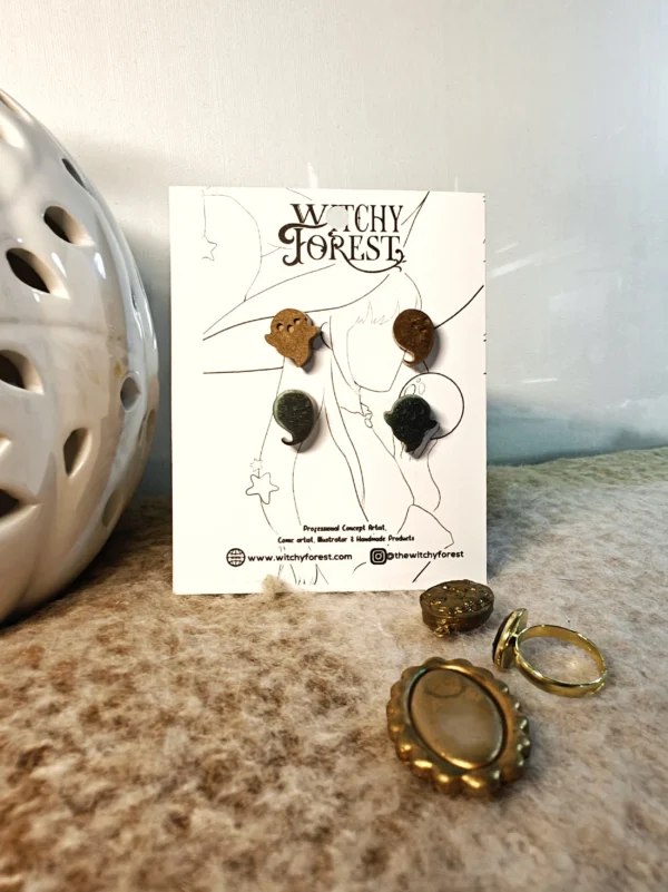 1000016732.webp Ghosties STUD EARRINGS | Ghosts | Made from homemade clay
