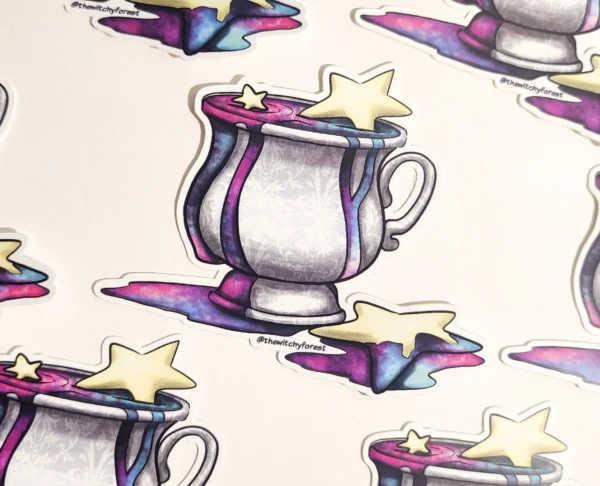 Spilling Stars semi gloss sticker