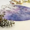 Purple mist with mini FLOWER PETALS Resin Decorative Art Palette