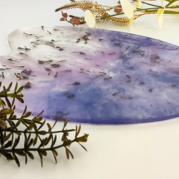 Purple mist with mini FLOWER PETALS Resin Decorative Art Palette