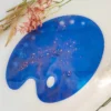 Shades of blues and a sprinkle of pink Resin Art Palette with 9 wells