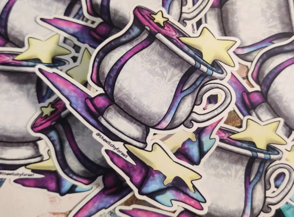 Spilling Stars semi gloss sticker
