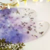 Purple mist with mini FLOWER PETALS Resin Decorative Art Palette