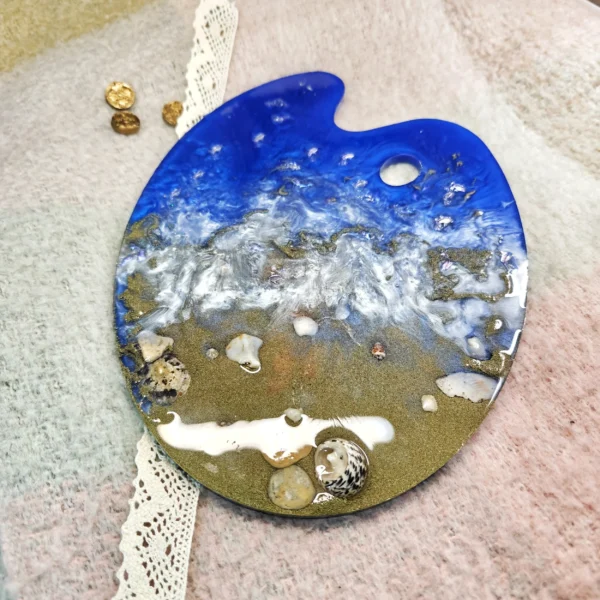 processed_66ba9ca5e1084445b54f13d4623a089d.webp Beautiful Beach themed Resin Artist Painting Palette