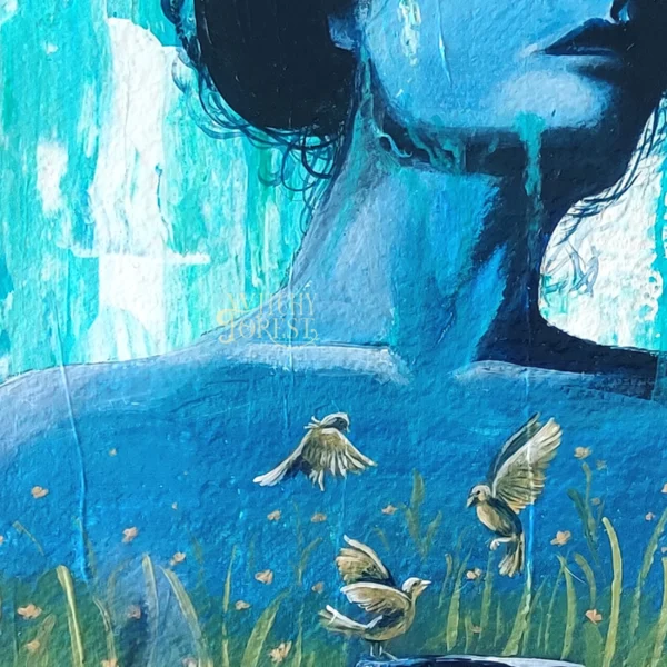 Nature Girls | Set of 3 modern surreal Mini Art Print