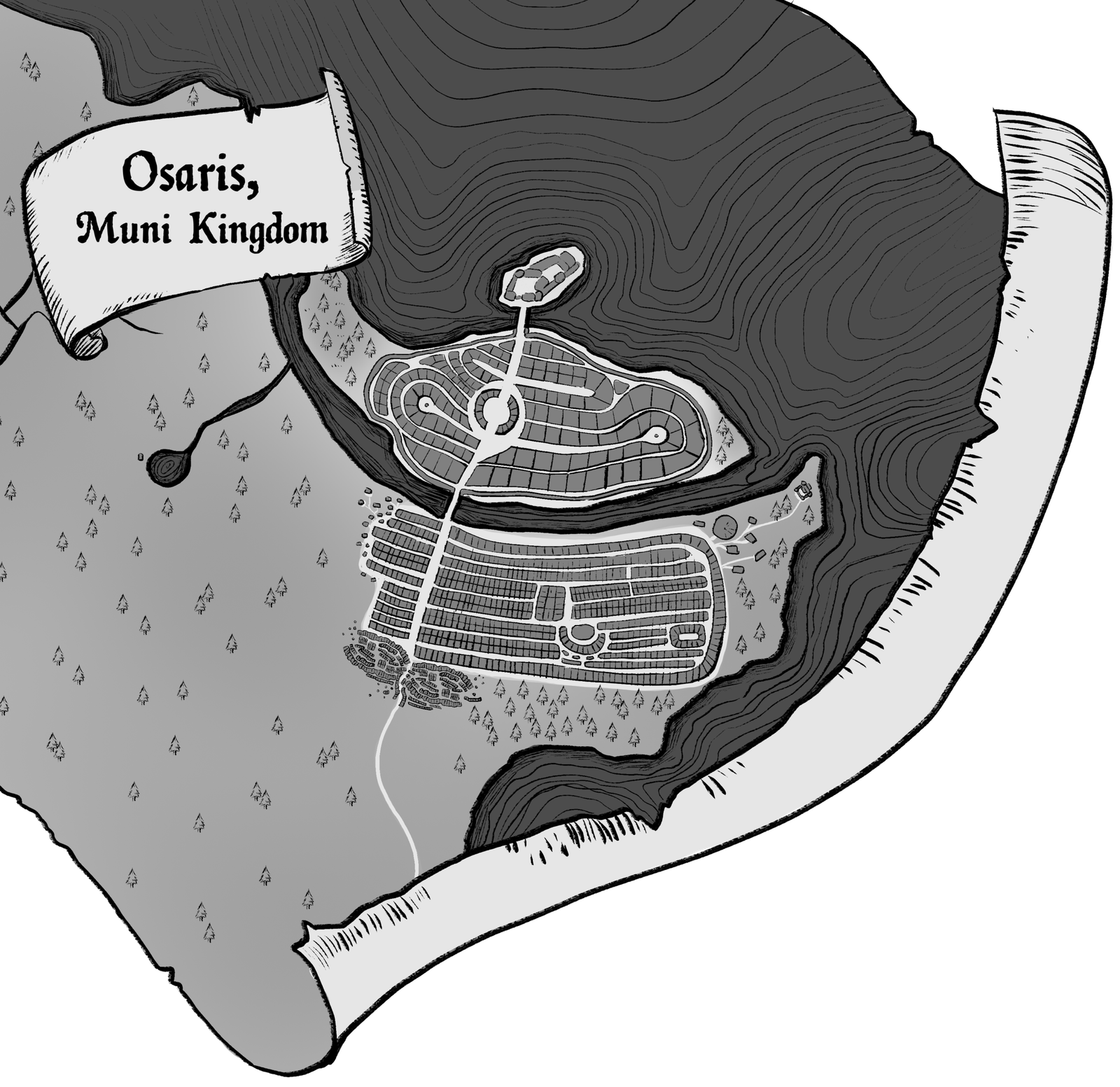 Map of Osaris, Muni Kingdom