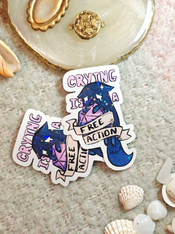 oplus_3145762 Crying is a free action - DnD sticker