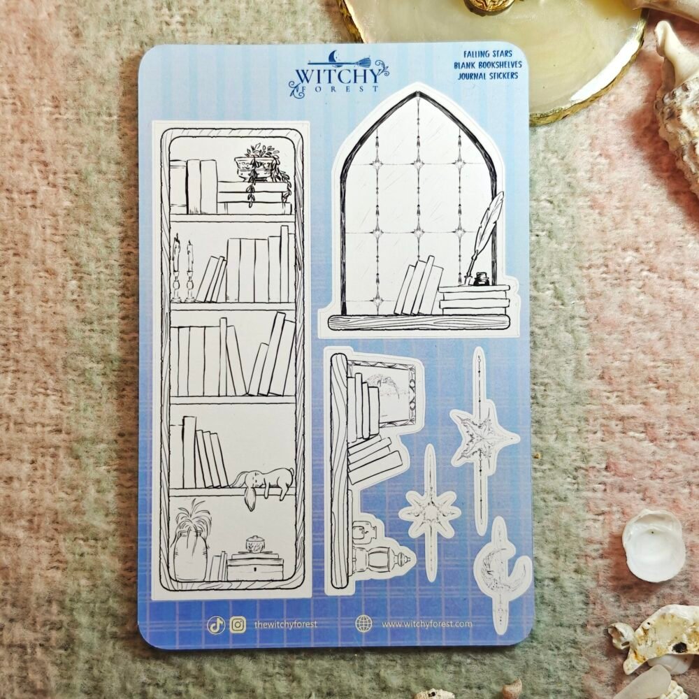 Blank Bookshelves - Journal stickers