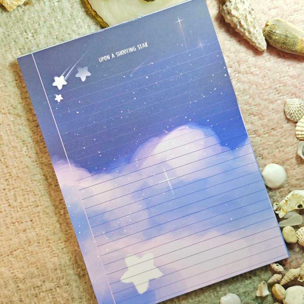 Upon a shooting star – Lined